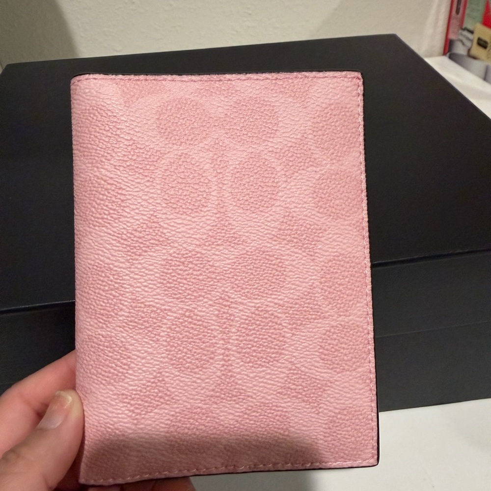 Coach Spring 2026 Pink Powder Passport Holder